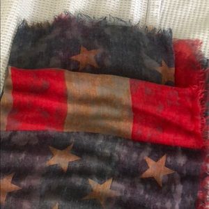 Gauze American Flag scarf.